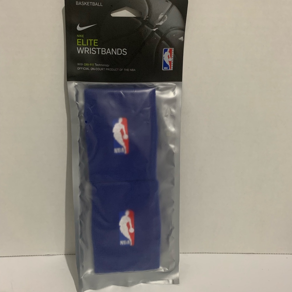 New Nike Elite NBA Dri-Fit Wrist Bands Sweatbands‎ - Navy Adult